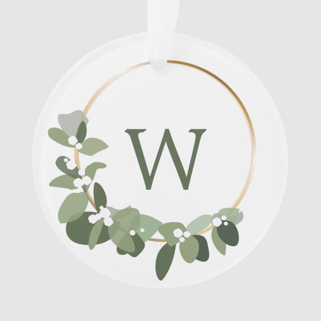 "Newlywed Bliss: Personalized First Christmas Wedd Ornament (Front)