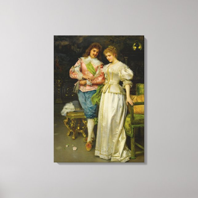 Newlywed Bride and Groom (Wedding and Marriage) Canvas Print (Front)