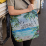 Newlywed Bride Beach Tropical Hawaii Tote Bag<br><div class="desc">This design was created though digital art. It may be personalized in the area provide or customizing by choosing the click to customize further option and changing the name, initials or words. You may also change the text color and style or delete the text for an image only design. Contact...</div>
