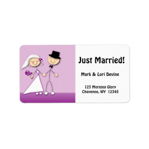 Newlywed Cartoon Designer labels