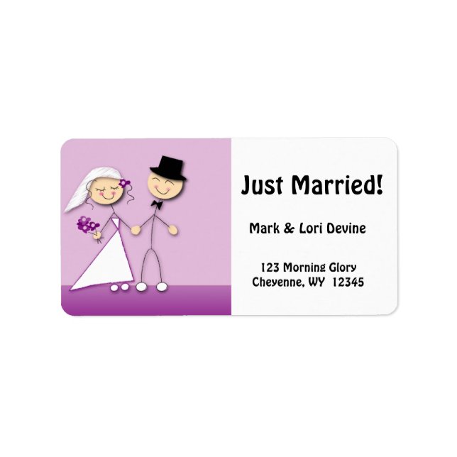 Newlywed Cartoon Designer labels (Front)
