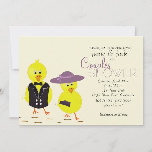 Newlywed Chicks Couples Bridal Shower Invitation