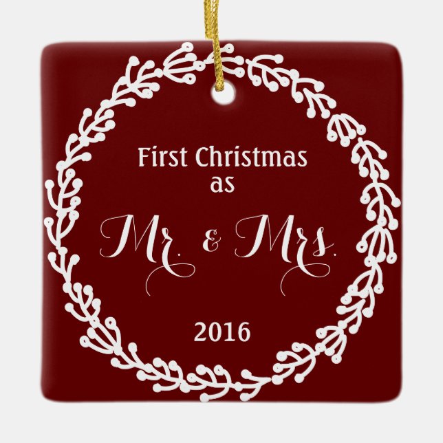 Newlywed Christmas Ornament (Front)