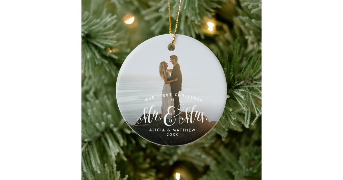 Newlywed Christmas tree ornament