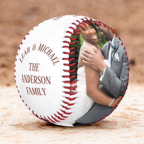 Newlywed Couple Marriage Wedding Happy Anniversary Baseball