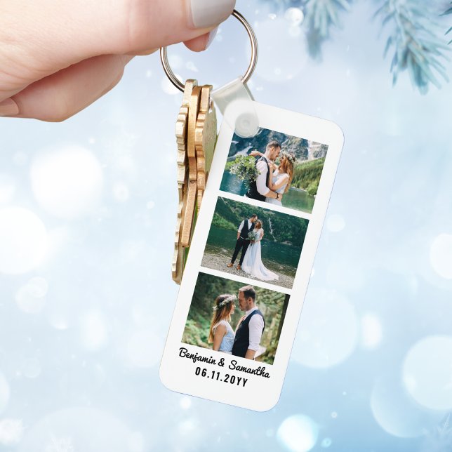 Newlywed Couple Personalized Photo Booth Strip Keychain (Newlywed Couple Personalized Photo Booth Strip Keychain
)