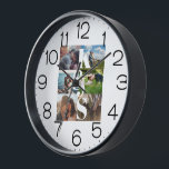 Newlywed Couples Gift Photo Collage Personalized Clock<br><div class="desc">Newlywed Couples Gift Photo Collage Personalized</div>