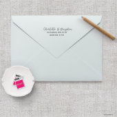 Newlywed Couples Self-Inking Return Address Stamp (Stamp View)