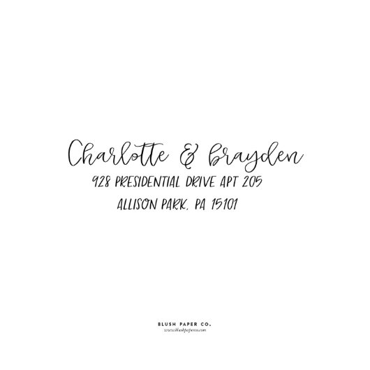 Newlywed Couples Self-Inking Return Address Stamp (stamp view)