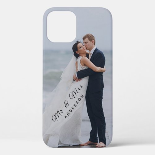 Newlywed Custom Wedding Photo Apple X11121314 iPhone 12 Case