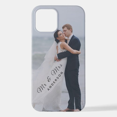 Newlywed Custom Wedding Photo Apple X11121314 iPhone 12 Case