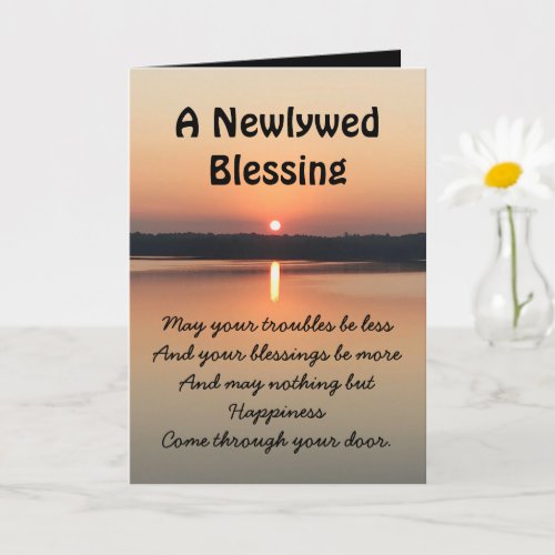 Newlywed First Anniversary Irish Blessing Card