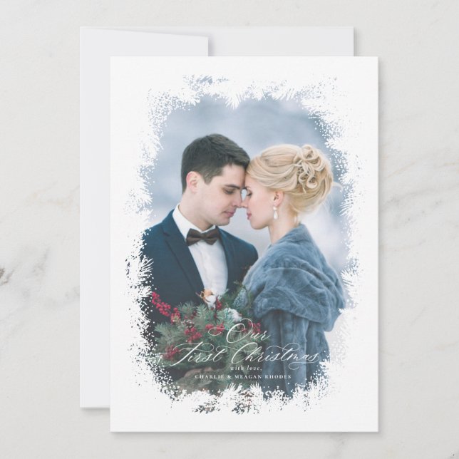 Newlywed First Christmas Card Our First Christmas (Front)