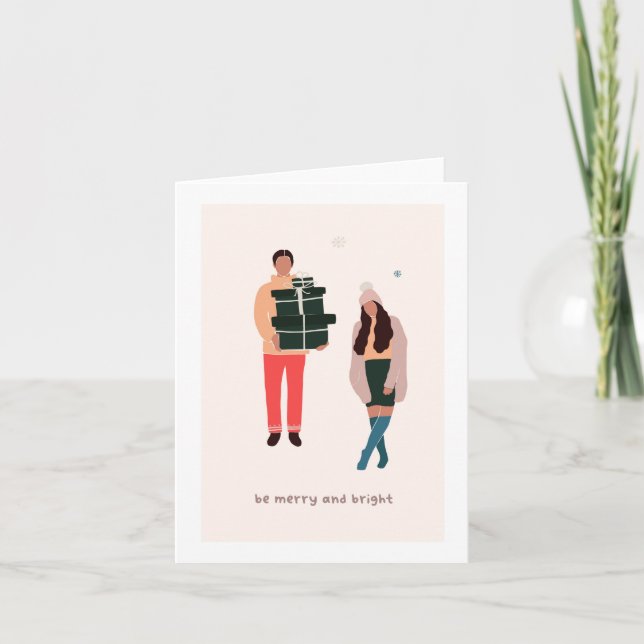 Newlywed First Christmas Greeting Card (Front)