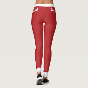 Newlywed First Christmas Married Classic Red Santa Leggings