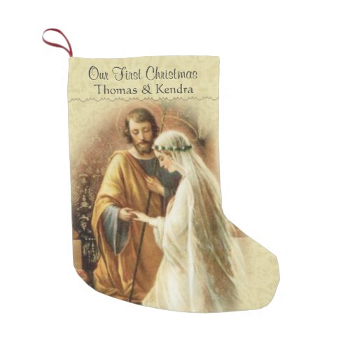 Newlywed First Christmas Married Small Christmas Stocking