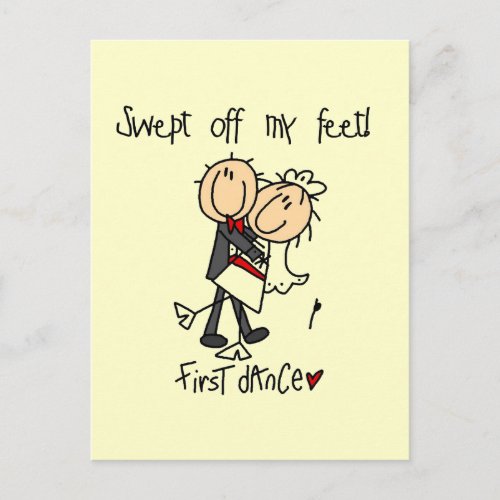 Newlywed First Dance Tshirts and Gifts Announcement Postcard