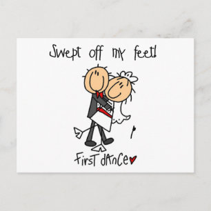 Newlywed First Dance Tshirts and Gifts Announcement Postcard