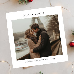 Newlywed First Year Merry & Married Christmas Holiday Card