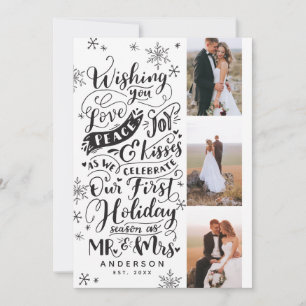 Newlywed Holiday Hand-Drawn   Black   3-Photo