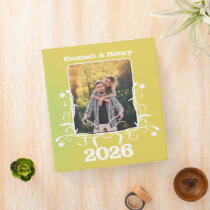 Newlywed Lime Gold Memory Scrapbook Binder