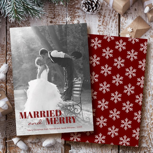 Newlywed Married and Merry Christmas Holiday Card (Creator Uploaded)
