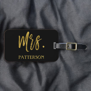 Newlywed Mrs. Last Name Luggage Bag Tag