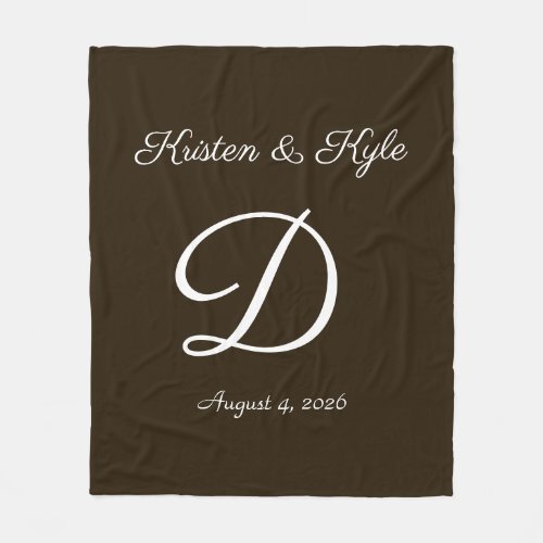 Newlywed or anniversary Fleece Blanket