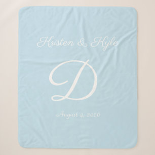 Newlywed or anniversary sherpa Blanket
