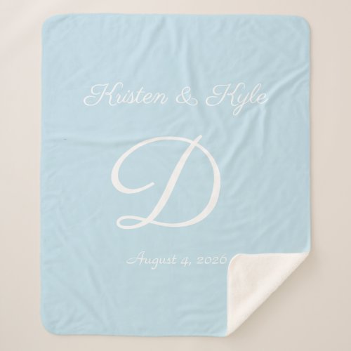 Newlywed or anniversary sherpa Blanket
