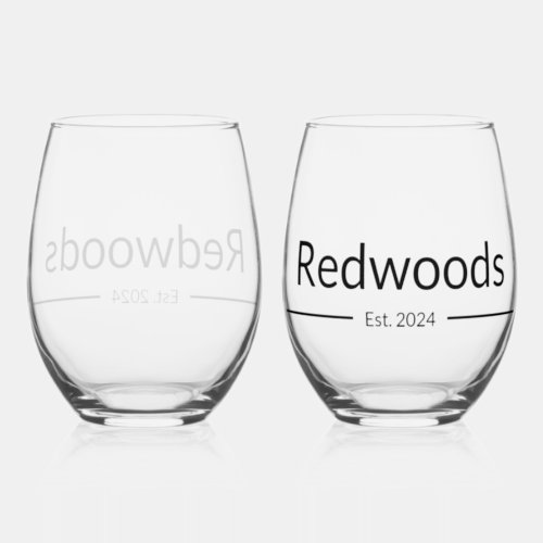 Newlywed personalized wine glasses