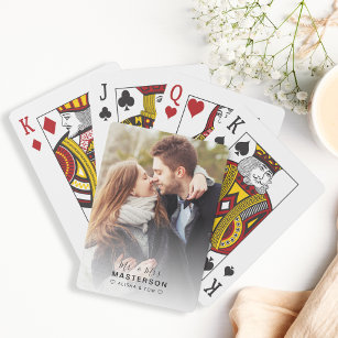 Newlywed Photo Custom Weddings Favor Playing Cards