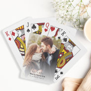 Newlywed Photo Custom Weddings Favor Playing Cards at Zazzle
