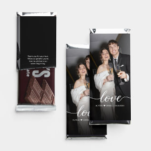 Newlywed Photo Love Unique Wedding guest Favour Hershey Bar Favors