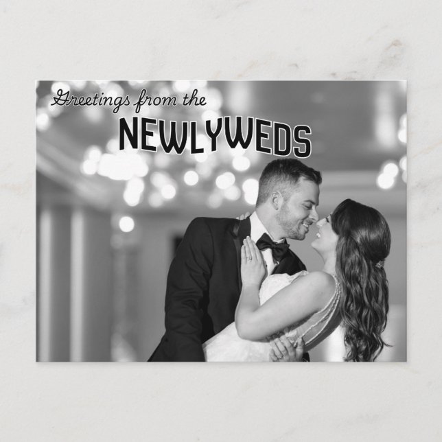Newlywed Thank You Post Card (Front)