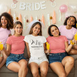 Newlywed Typography Script T-Shirt<br><div class="desc">Newlywed "Mrs" script typography gifts</div>