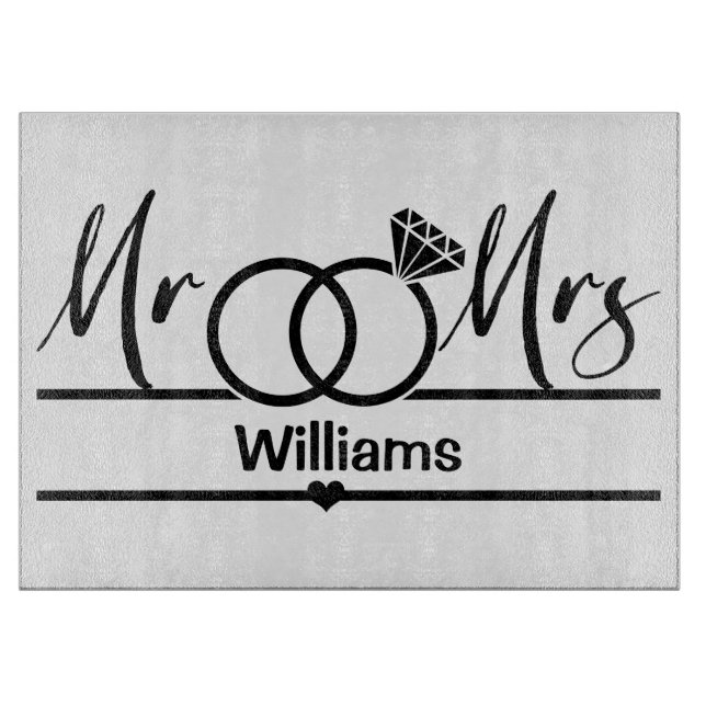 Newlywed, Wedding Gift, Housewarming  Cutting Board (Front)