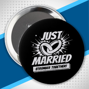 Newlywed - Wedding Honeymoon Couple - Just Married Button