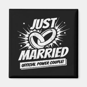 Newlywed - Wedding Honeymoon Couple - Just Married Magnet
