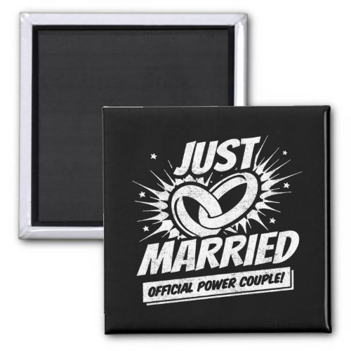 Newlywed _ Wedding Honeymoon Couple _ Just Married Magnet