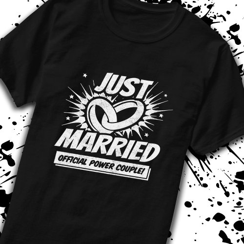 Newlywed _ Wedding Honeymoon Couple _ Just Married T_Shirt