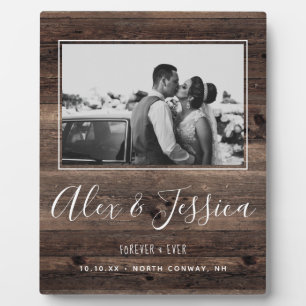 Newlywed Wedding Rustic Photo Decor Plaque