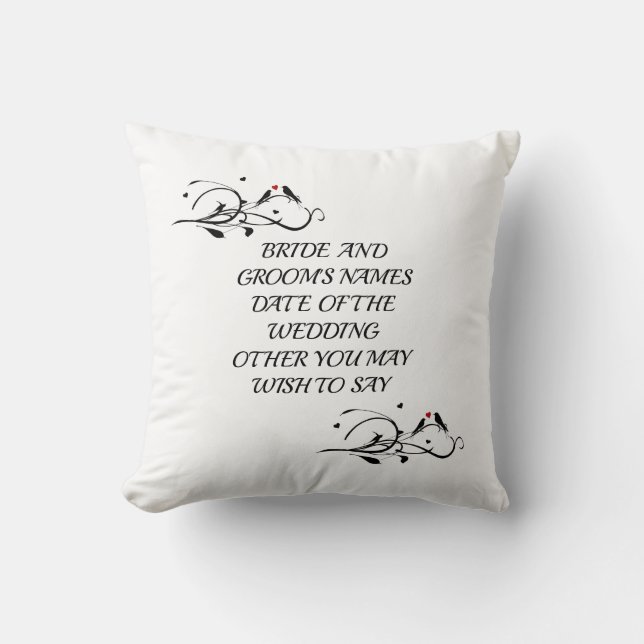 NEWLYWED'S AWESOME PILLOW (ADD NAMES) (Front)
