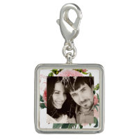 Newlyweds Blush Pink Roses Botanical Floral PHOTO Charm