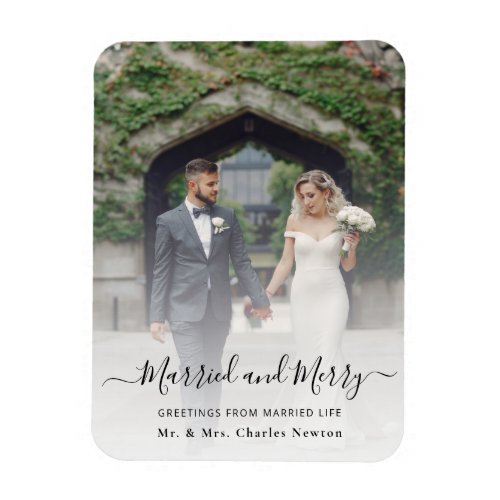 Newlyweds First Christmas Married Multi Photo Magn Magnet