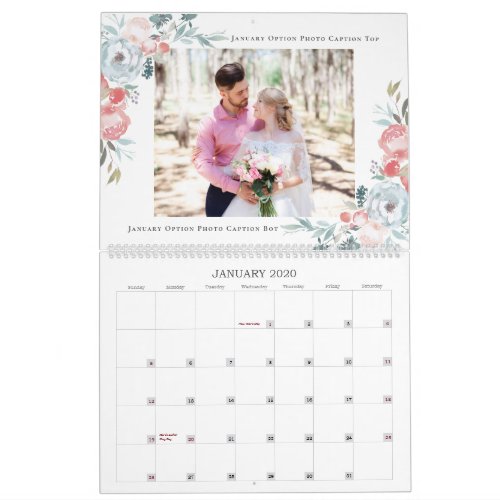 Newlyweds First Year  Wedding Photography Collage Calendar