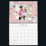 Newlyweds First Year | Wedding Photography Collage Calendar<br><div class="desc">Newlyweds First Year | Wedding Photography Collage Calendar - A stylish and beautiful design with 17 wedding photograph images - Custom keepsake collage yearly calendar with pastel pink color block design, pink peony flowers, and gray custom text - with your monogrammed initial letter, LOVE IN custom year or your own...</div>