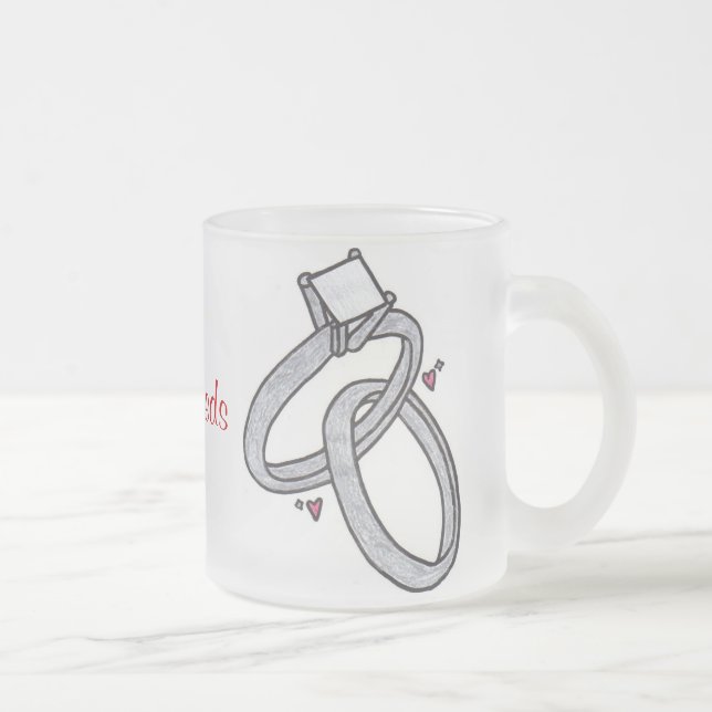 Newlyweds Frosted Glass Coffee Mug (Right)