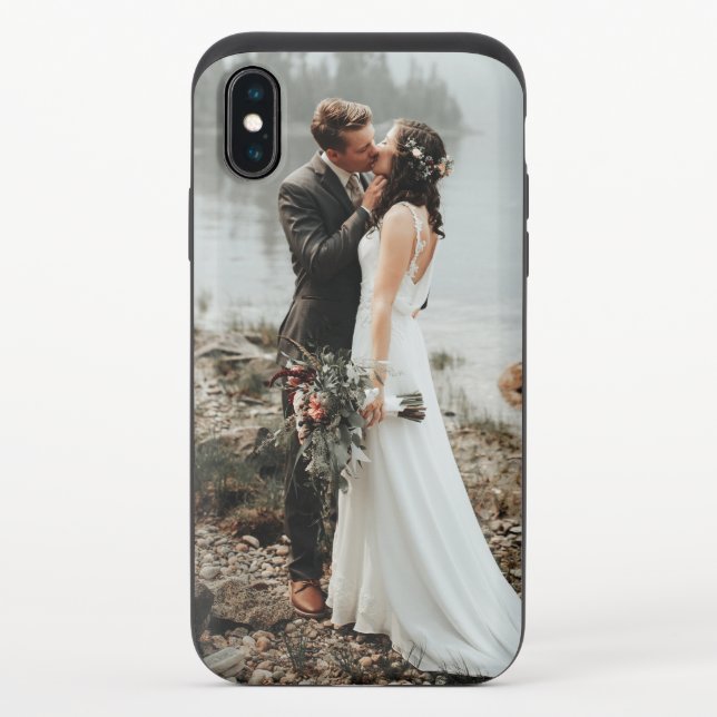 Newlyweds in Love Your Wedding Photo Uncommon iPhone Case (Back)