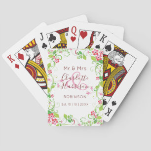 Newlyweds Mr and Mr Personalized Wedding Gift Poker Cards